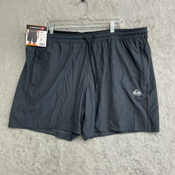NEW Quiksilver Men's XXL Shorts Zipper Outdoor Trail Shorts Black - Picture 1 of 7
